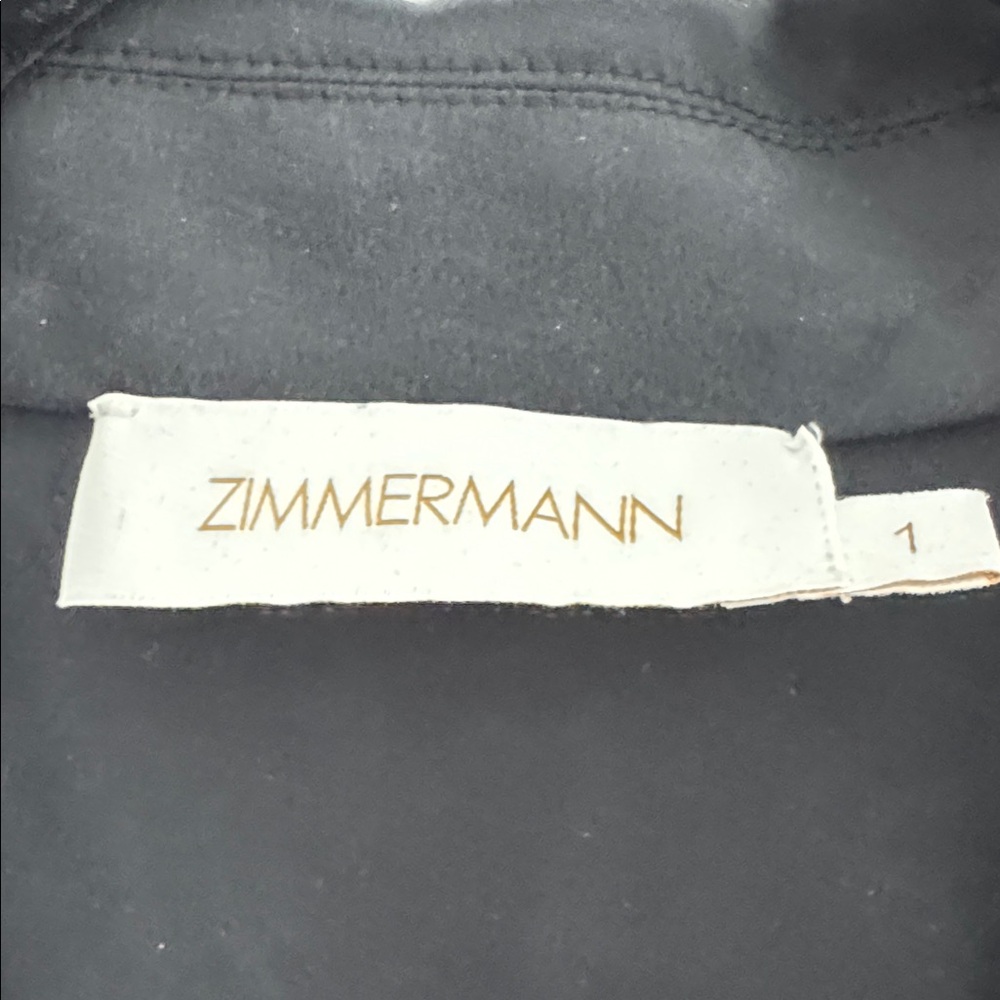 Zimmermann Black Wrap Mini Dress - Picture 3 of 4